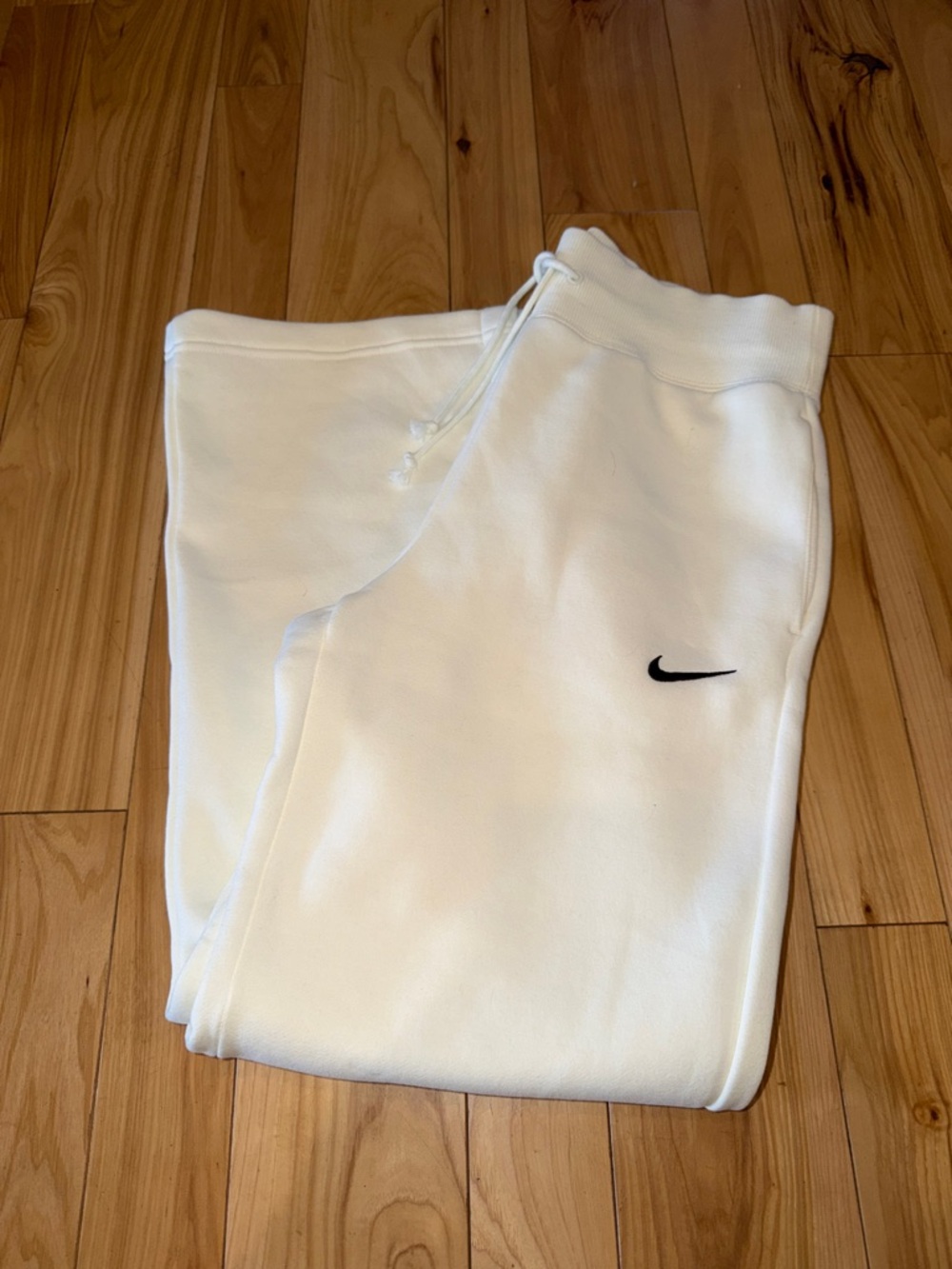 Nike White Sportswear Phoenix Fleece High Waist Wide Leg Sweatpants M